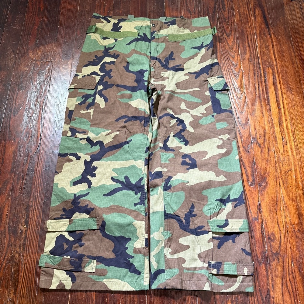 US Military Woodland Camo Chemical Protective Overgarment Jacket Pants Set Large - Picture 7 of 15